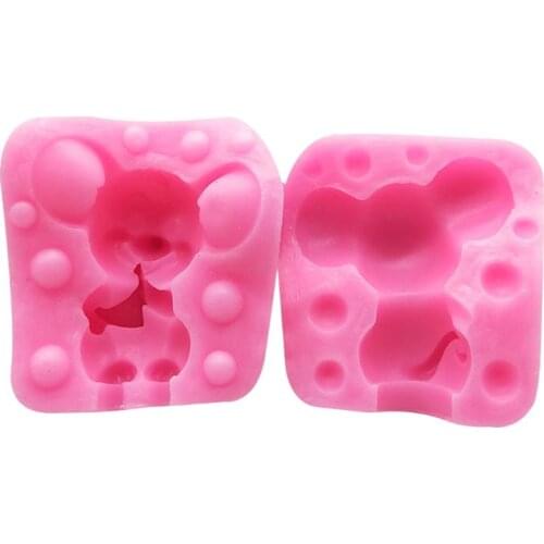 3D Small Mouse Silicone Mold DIY Mousse Cake Decoration Candle Aroma Plaster Molds