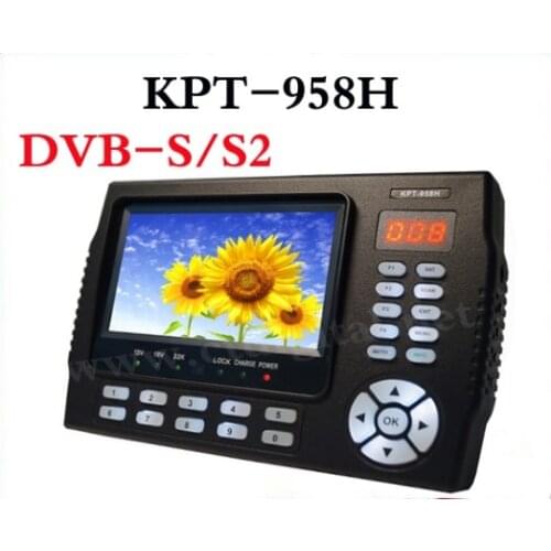 4.3 inch TFT LED KPT-958H DVB-S2 MPEG4 Digital Satellite Finder Meter USB2.0 H D Output Sat finder
