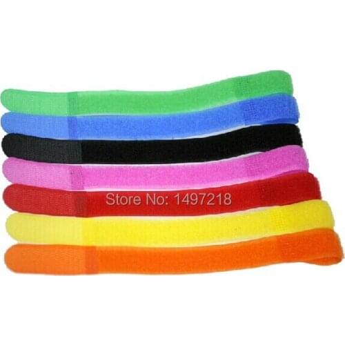 50pcs/lot 20MM x 300MM P Type Straps Wire Organizer Cable Ties Hook Loop Wire Management for Laptop PC TV Free Shipping