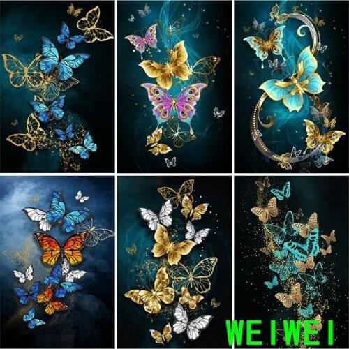 Butterfly Diamond Painting 5D Diy Diamond Embroidery Animal Cross Stitch Kit Rhinestone Mosaic Art Home Decoration Weiwei
