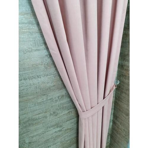 Bbb Honeycomb Velvet Textured Background Curtain 2 Pcs 80 X260 Size 1x2,5 Pleated