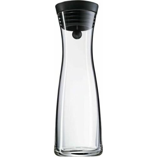 Water Carafe 1.8L High Borosilicate Glass Bottle Basic Tilting Lid Closure Jug