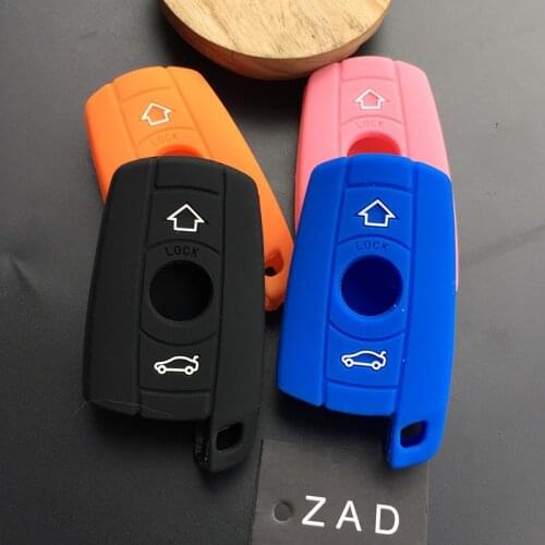 ZAD Silicone car key cover case set holder for BMW E90 E91 E92 E60 E70 E87 1 3 5 6 Series M3 M5 X1 X5 X6 Z4 Smart Key Protector