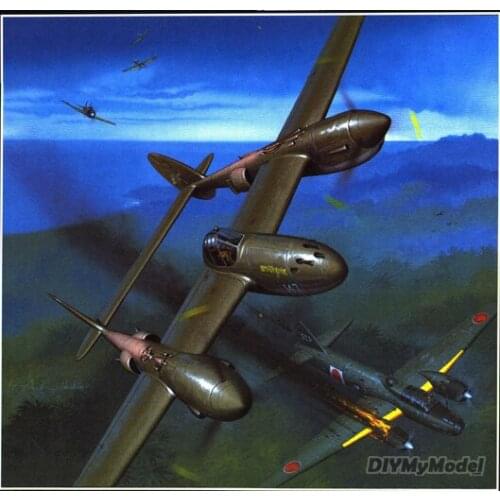 DIYMyModeI USA P38 lightning propeller fighter DIY Handcraft Paper Model KIT Handmade Toy Puzzles Gift Movie prop