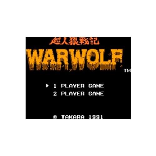 Choujin Ookami Senki - Warwolf Region Free 60 Pin 8Bit Game Card For Subor Game Players