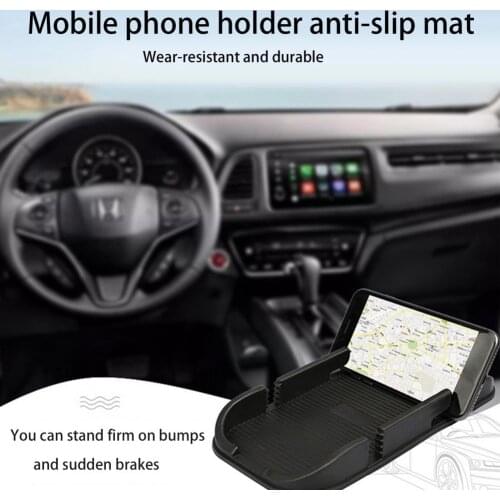 Dashboard Mount Dual Slots Reusable Black Multifunctional Phone Holder Non-slip Pad for Car