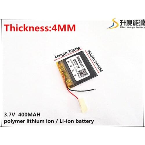 3.7V 400mAh 403030 Lithium Polymer Li-Po li ion Rechargeable Battery cells For Mp3 MP4 MP5 GPS mobile bluetooth