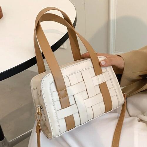 Fashion Crossbody Bags for Women Leather Messenger Bags Weave Handbags Bolsas Femininas Female Shoulder Bag Ladies Tote Bag Sac