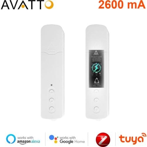AVATTO Tuya Zigbee Smart Motorized Chain Roller Blind Shutter Curtain Motor,Build-in Lithium Battery Work With Alexa/Google Home