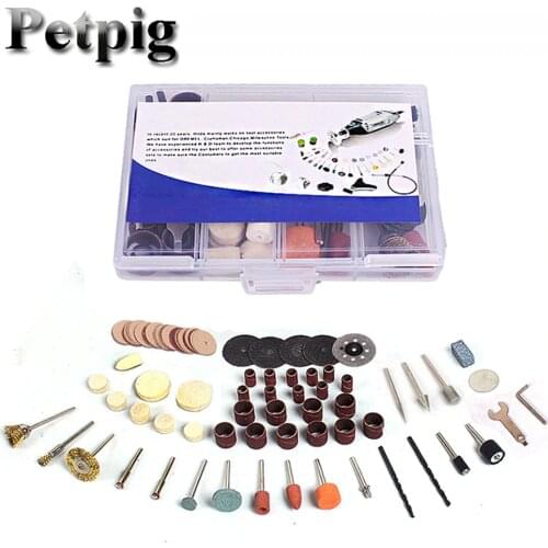 Petpig 92 Pcs Power Tool Accessories Set Fits Dremel Drill Grinding Polishing Metal Wood Engraving Drill Electric Rotary Tools