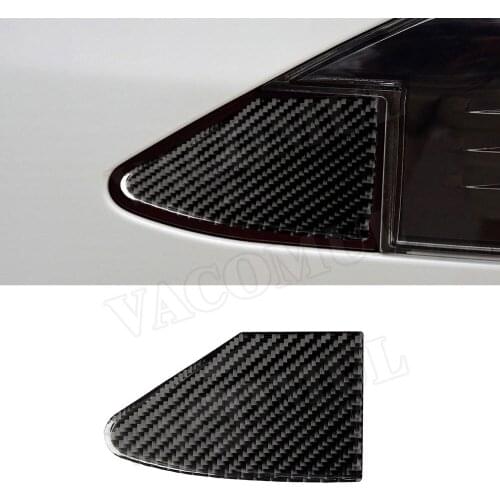 Carbon Fiber Car Charging Port Panel Trim Moulding Cover For Tesla Model S Model X 2015-2019 LHD Exterior Accessories