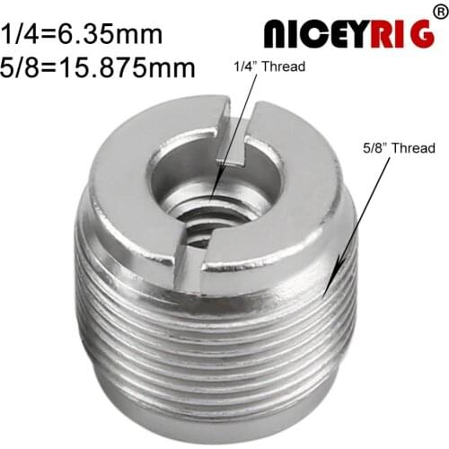 NICEYRIG 1/4" Mic Screw 5/8" Microphone Screw 1/4 5/8 Tripod Universal Support Screw 1/4 DSLR Rig Microphone Rig (2 pieces/Pack)
