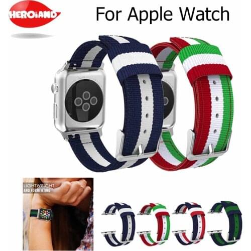 New Bands For Apple Watch Series 3/2/1 38MM 42MM Nylon Soft Breathable Replacement Strap Sport Loop for watch series 4 40MM 44MM