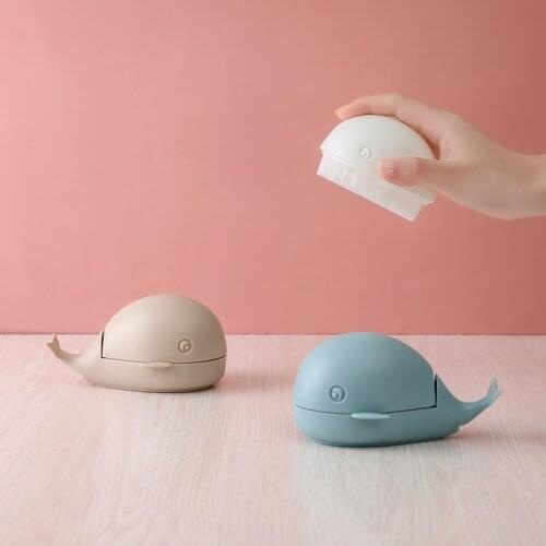 Cartoon Whale Shoe Brush Shoe Cleaner Clothes Washing Brush Soft Hair Shoe Brush Family Multi-function Cleaning Tool