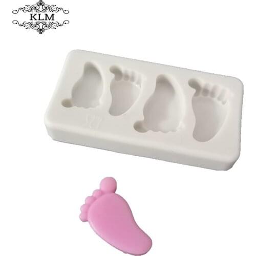 KLM little feet silicone mold soap corner aromatherapy mousse jelly kitchen gadgets