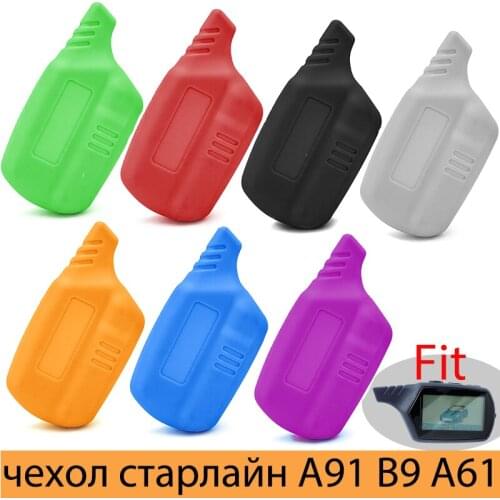 B9 Silicone Case for Starline B9 B91 B6 B61 A91 A61 V7 LCD Keychain Car Remote 2 Way car Alarm case cover Trinket protect shell
