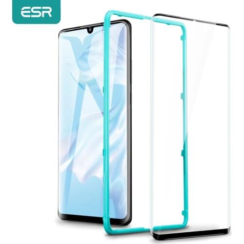 2pcs/lot ESR Screen Protector for Huawei P30 P30 Pro Tempered Glass 3X Stronger 9H 3D Curved Full Coverage Protective Film Glass