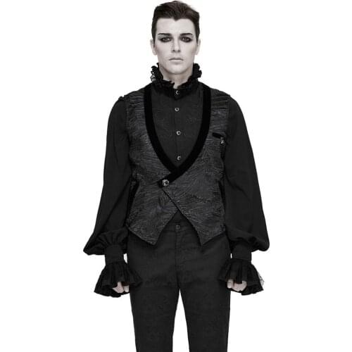 Devil Fashion Mens Gothic Suit Vest Palace Gentleman Single Button Banquet Party Jacquard Waistcoat Jacket