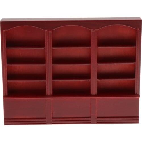 1/12 Dollhouse Handmade Miniatures Wooden Bookcase Bookcase Childrens Toys