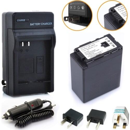 1PCS Brand New 7.4V 5800mAh VW-VBG6 VW VBG6 Camera Battery +Charger+Car Charger + Plug Adapter For Panasonic AG-AC130 AG-AC160