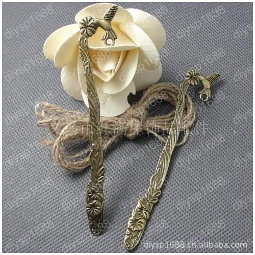 10 pcs/lot Zinc alloy bead Antique Bronze Plated Charms Pendants Fit Jewelry findings 163*25MM Phoenix Bookmarks Shape JJA2695