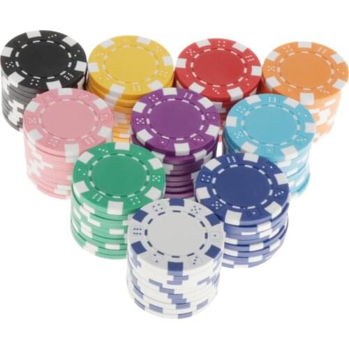 100pcs Multicolor Board Games Blank Chips Token Poker Chips Accessories