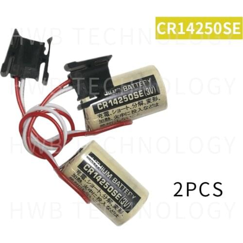2pcs HOT NEW PLC industrial control CR14250SE CR14250 14250 3V lithium battery 1747-BA with black plug