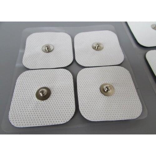 3.9mm 100pcs self-adhesion 5x5cm electrode pads sticker Electrode Snaps for EMS/tens Unit Compex Electrical Muscle Stimulator