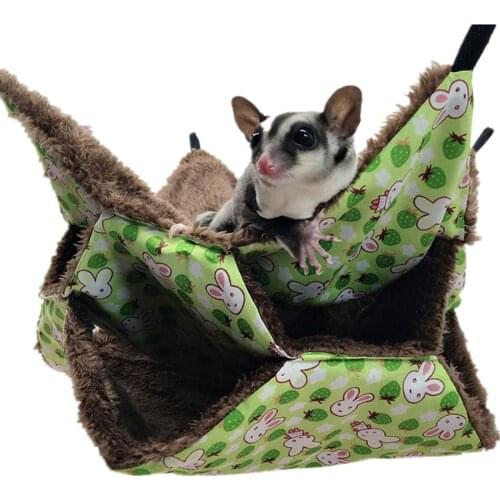 3-Layer Plush Warm Hamster Rat Hanging Hammock Swing Cage Sleeping Nest small animals Pet bed Supplies