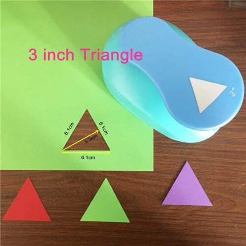 Free Ship 6.1cm Triangle shape EVA foam paper graph hole punch for greeting card handmade Geometry craft punch furador scrapbook