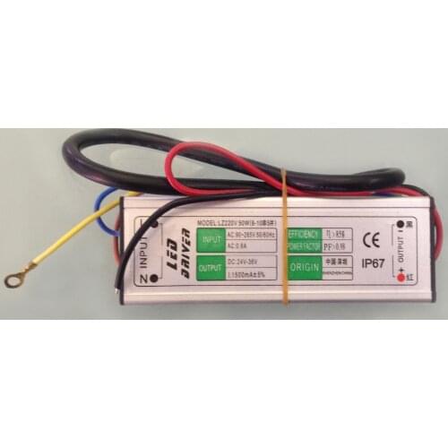 Free Shipping 50W LED Driver 1500Am 24-36V High Power LED flood light dirver IP65 LED power supply Led floodlight driver