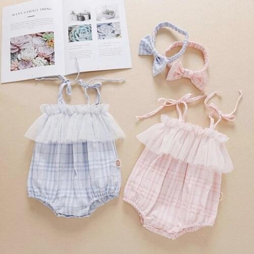 Baby Net Yarn Daisy Climbing Clothes Summer Baby Onesies Newborn Sleeveless Romper Clothes Baby Girl Jumpsuit Clothes