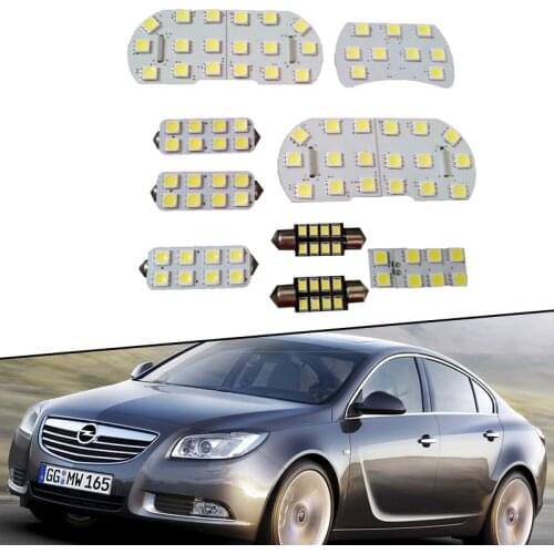 For Opel Vauxhall Insignia A MK1 2009 2010 2011 2012 2013 Before Facelift Interior Lights Dome Room Roof LED Lamps Reading Light