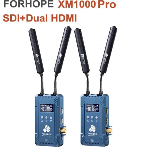 Forhope XM1000S Wireless Video Transmission System SDI Dual HDMI Support Full Duplex Talkback Transmitter Receiver Kit