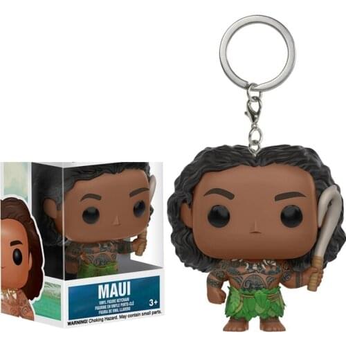POP Pocket Pop Keychain Official Princess Moana MAUI Cartoon Movie pvc Action Figure Model Toy For Children Christmas Gift toy