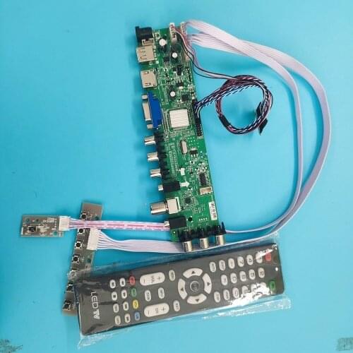 Kit For BT140GW01 V.1/BT140GW01 V.2 1366X768 WLED VGA LED HDMI controller board digital TV LVDS USB AV Signal 40pin DVB-T remote