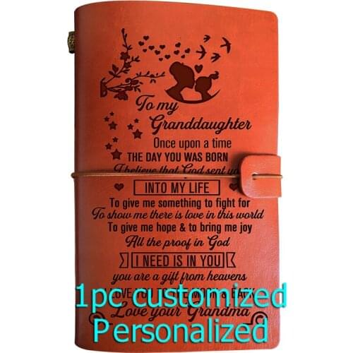 Engraved Leather journal personalized gifts to my husband BJ180 Customized Notebook A5 Dropshipping Supplier US Store Diary