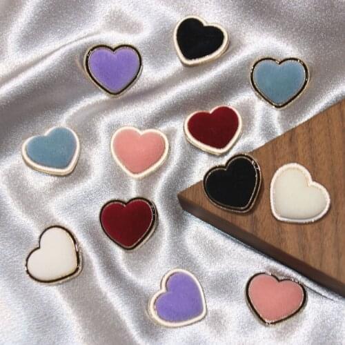 5-piece set of metal plush matte love small fragrance buttons personalized high-end exquisite high-quality buttons