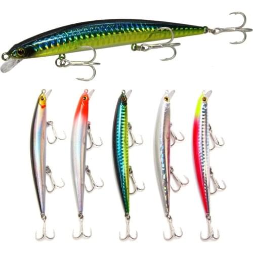 New Fishing Lure Luya Fake Bait Minnow 11.5cm/11g Accessories Sea Gear Long Throw Simulation 3D Eyes Qulity Plastic Material