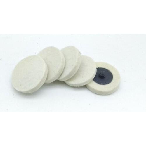 New 21pcs 2" 50mm Roloc Compressed Wool Felt Disc Polishing Buffing Pads Wheels for Air Polishing Tools
