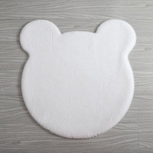 New Modern 2cm Thick Cartoon Animal Bear Head Special-Shaped Carpet Bedroom Living Room Home Carpet Bedroom Rugs