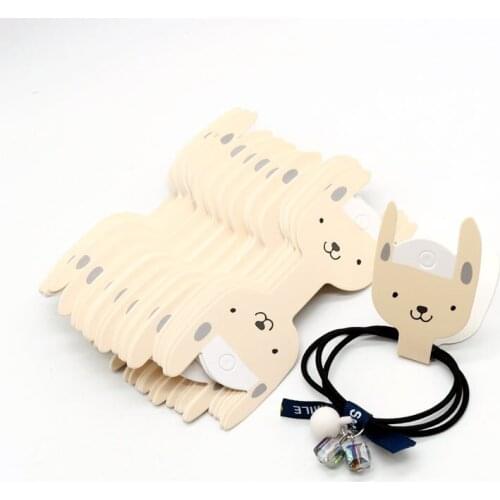 Wholesale 200pcs/lot Beige Cartoon Bracelet Packaging Card Paper Headwear Holder Necklace Packing Card Jewelry Store Accessories