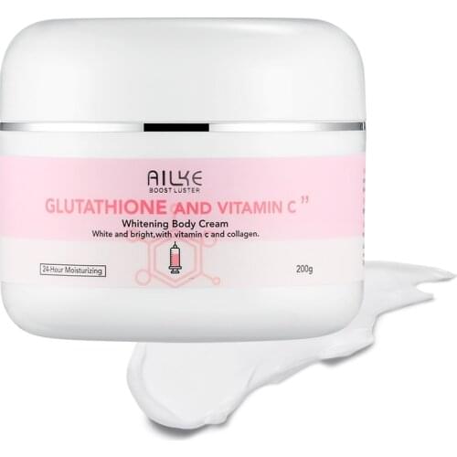 AILKE Whitening Facial Skin Care Lotion Moisturizing Cream Body Shea Butter Glutathion Vitamin C For Women Black Skin Face Set