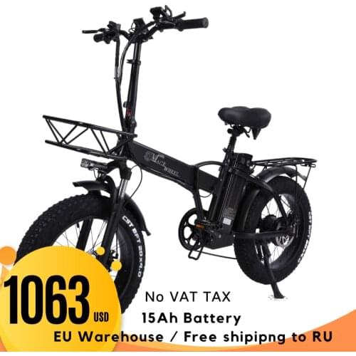 750W Folding Electric Bicycle 1000W Fat Tire Adults Mountain Fatbike Electric Bike Foldable Moped Long Range 45km/h CMACEWHEEL