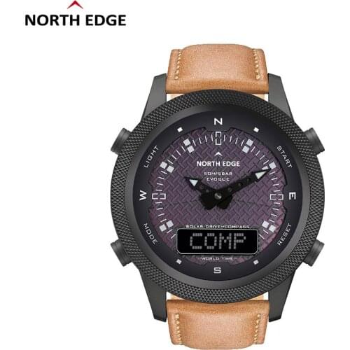 NORTH EDGE 2021 New Smart Fitness Gps Watch Men Solar Digital Watch Compass Sport Watches Full Metal Waterproof Stopwatch Reloj