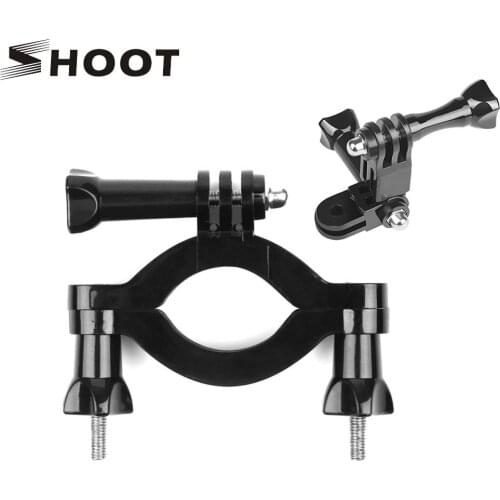 SHOOT Motorcycle Handlebar Clamp Mount for GoPro Hero 7 6 5 4 3 Session SJCAM sj 4000 sj 5000 Yi Lite 4K+ h9 Camera Accessories