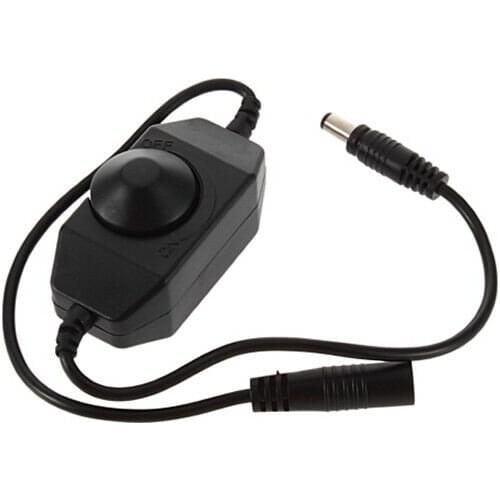 5pcs Inline Manual Dimmer Switch for LED Strip Light, Black/white