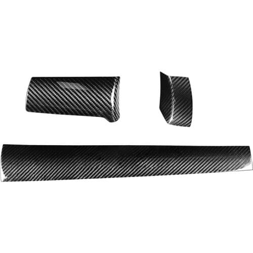 Dry Carbon fiber Center console Auto decorative panel Interior trim strip For Honda civic 3PCS