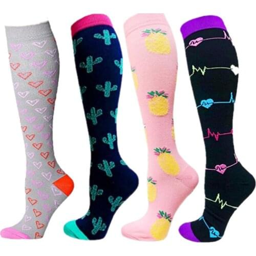 Unisex Stockings Compression Underwear Varicose Veins Black Compression Socks Support Stretch Pressure Circulation Long Socks