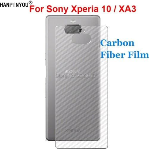 For Sony Xperia 10 / XA3 6.0" 3D Anti-fingerprint Carbon Fiber Back Film Rear Screen Protector (Not Tempered Glass)